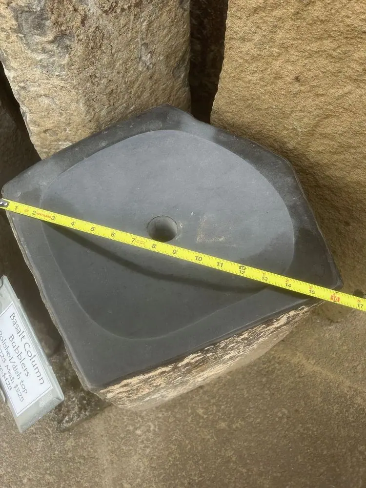 Basalt Bubbler Column with Dish/Polished top - NEW!, photo 4