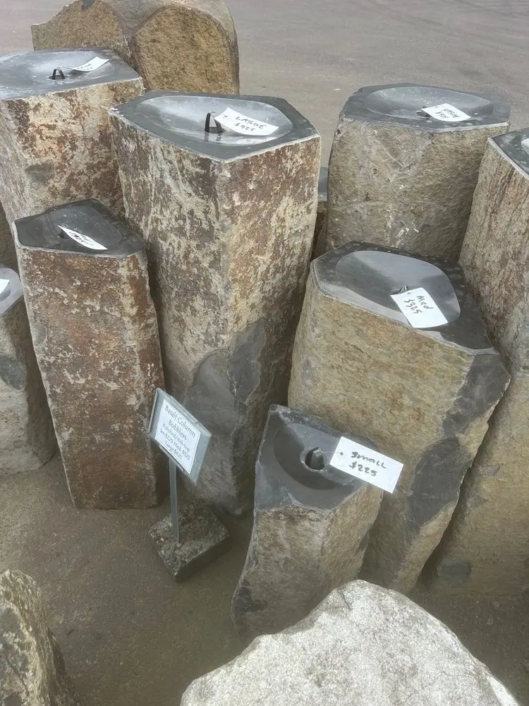 Basalt Bubbler Column with Dish/Polished top - NEW!, photo 2