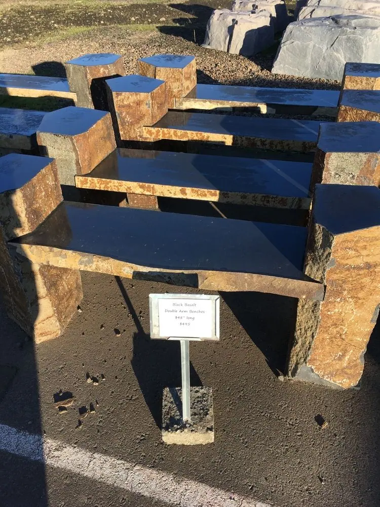 Black Basalt Double Arm Benches