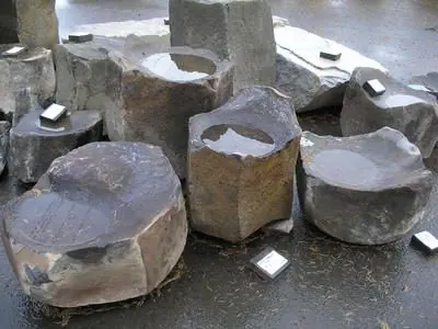 Assorted bowls in our Eugene yard
