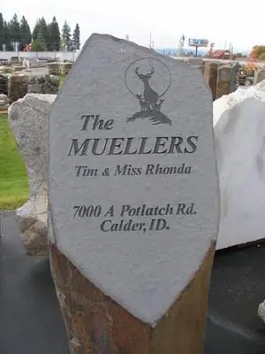 Plinthe cut basalt columns can be custom engraved!