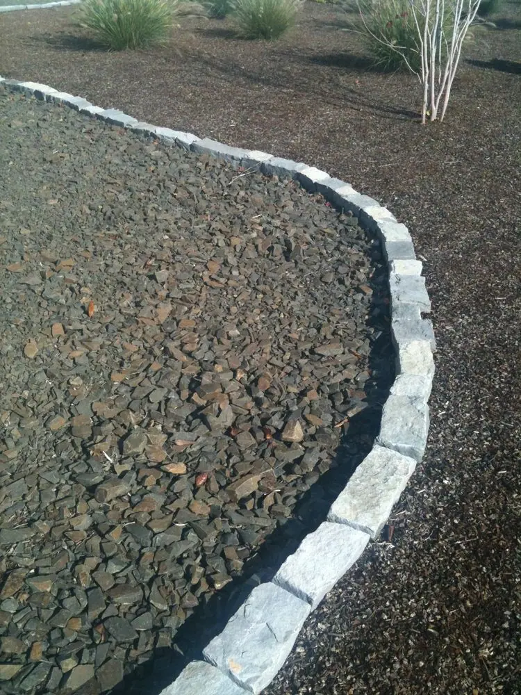 Ledgestone used as curbing/edging