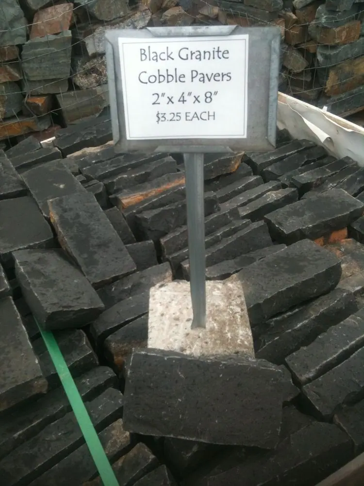 pallet of 2"x4"x8" Black Granite Pavers