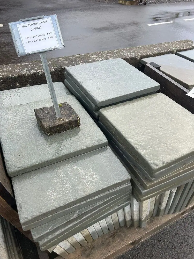 18 x 18 Tumbled Full Color Bluestone Pavers
