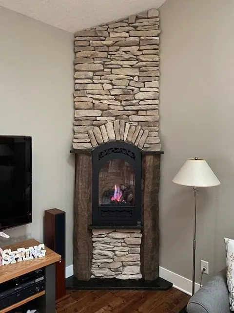 Fireplace legs the Banners home, Corvallis, OR