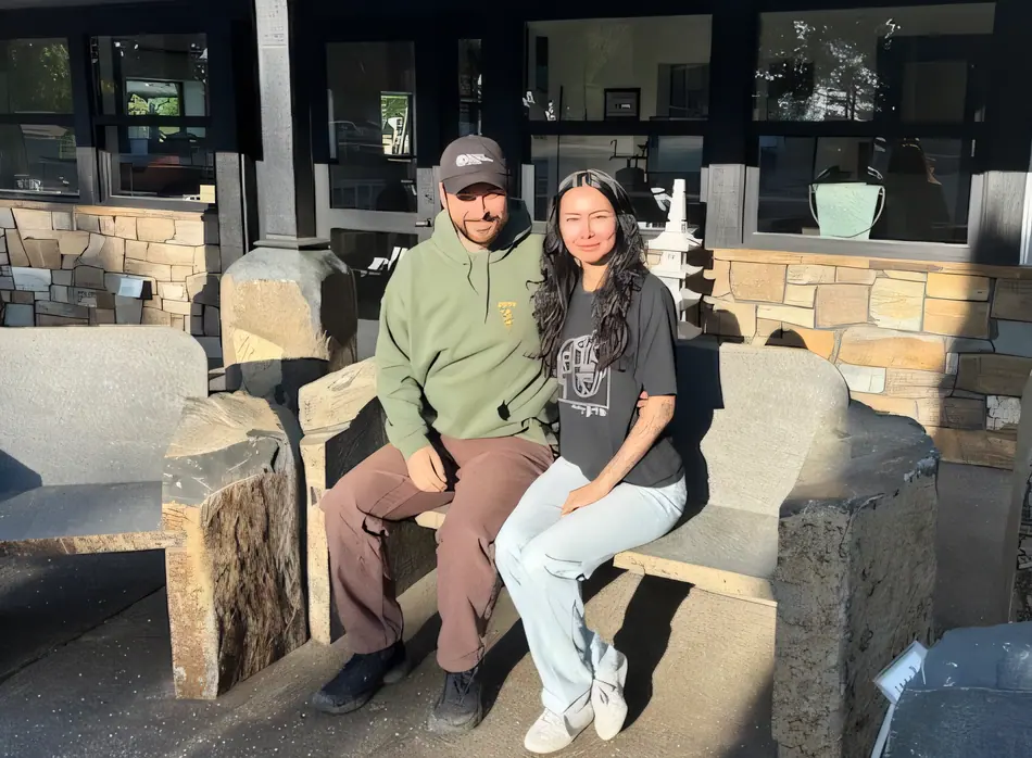Tyler and Grace Wilson, the new owners of Pacific Stonescape