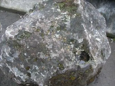 Windswept boulder